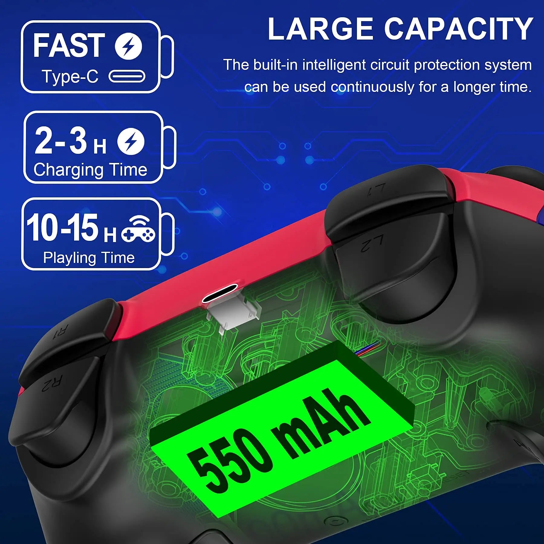 Wireless Switch Pro Controller for Switch 1/Switch 2/Lite/OLED, Bluetooth Control with Turbo/6-axis Gyro/Vibration Good Vibrations