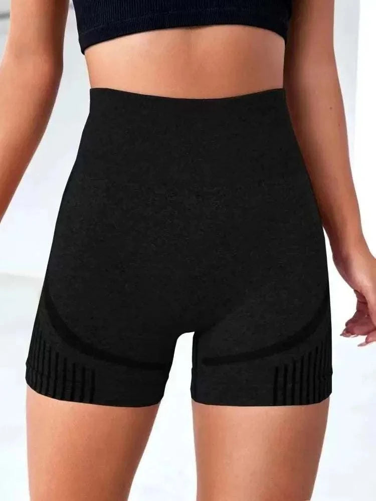 Women Yoga Shorts High Waist Workout Shorts Fitness Yoga Lift Butt Fitness Ladies Yoga Gym Running Short Pants Sportswear Good Vibrations