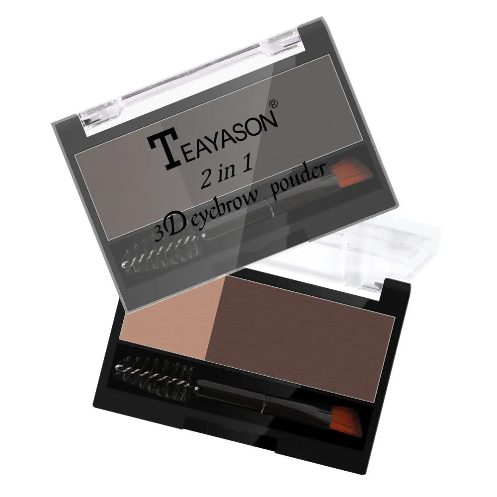 1pcs Adjustable Eyebrow Template Stamp Sponge Stencils Two-color Eyebrow Powder With Eyebrow Brush EyeBrow Palette Eye Brow Tool Good Vibrations