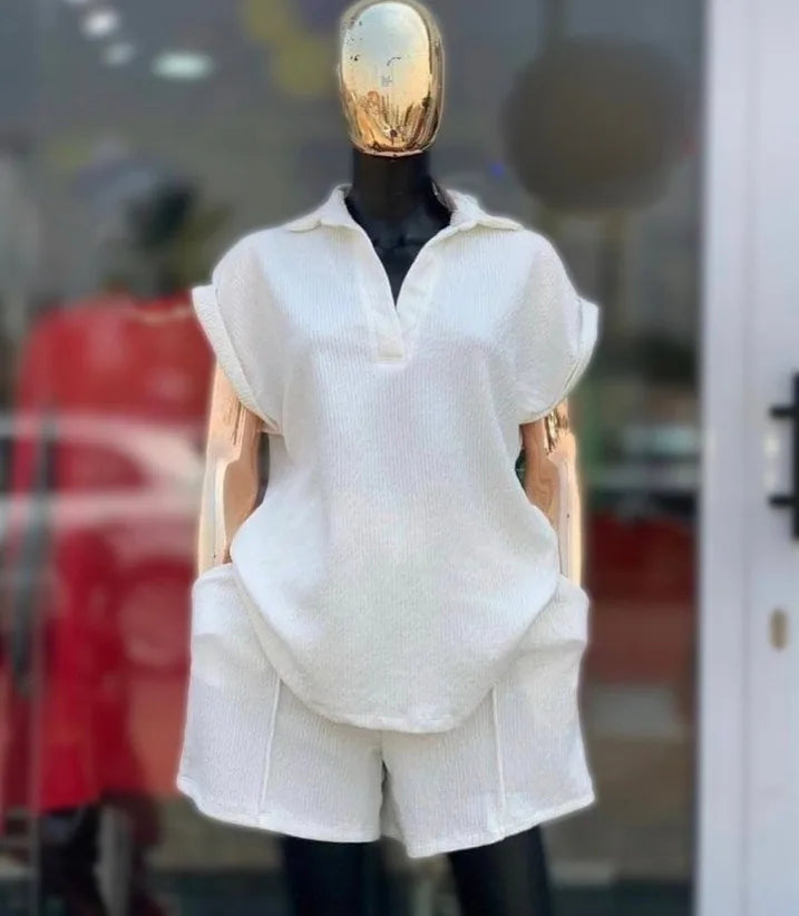 Short Set Women Two-Piece Sets Matching Sets Short Sleeve Print Letter Tops Long Pants High Waist Y2k Streetwear Casual Loose Good Vibrations