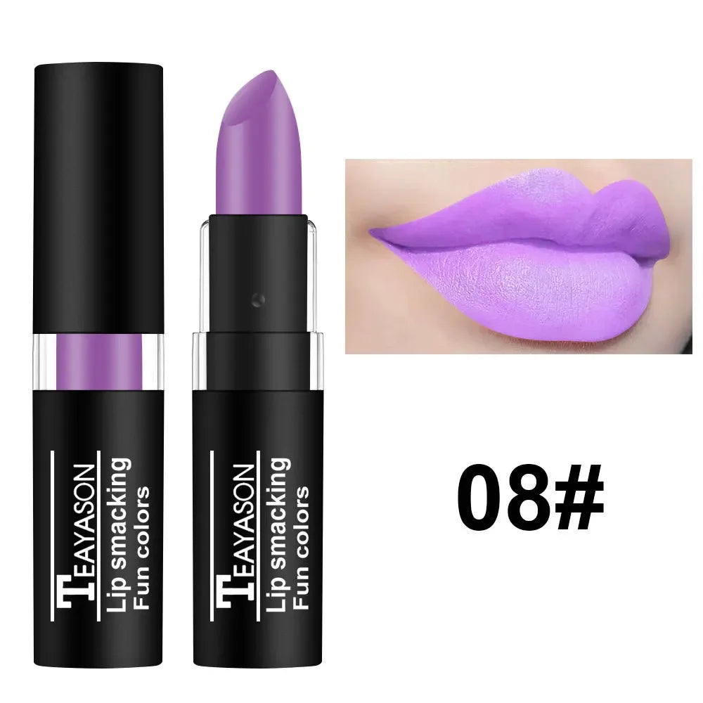 Matte Lipstick Long Lasting Waterproof Black White Lip Gloss Velvet Lip Tint Christmas Halloween Make Up Wholesale Good Vibrations