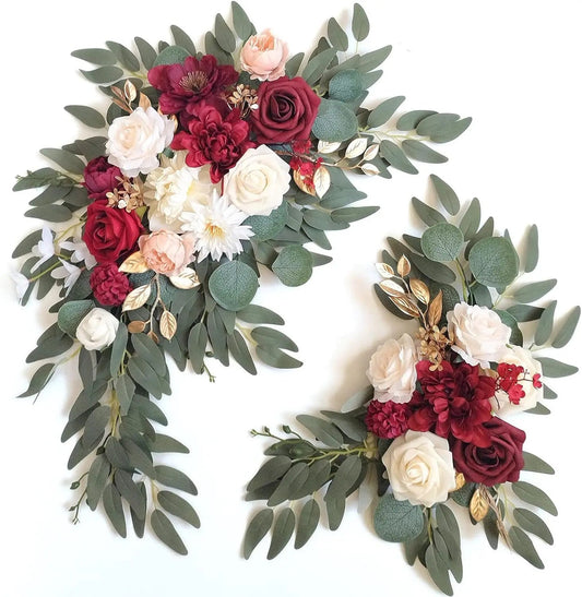 Corner Flowers Artificial Wedding Arch Flowers Kit Wedding Aisle Decoration Wedding Arch Flowers Wedding Welcome Sign Decor Good Vibrations