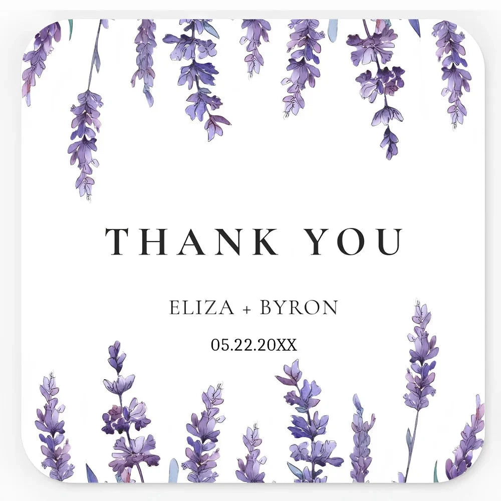 Custom Square Wedding Sticker, Personalized Wedding Stickers, Customizable Wedding Sticker, Wedding Thank You Stickers Good Vibrations