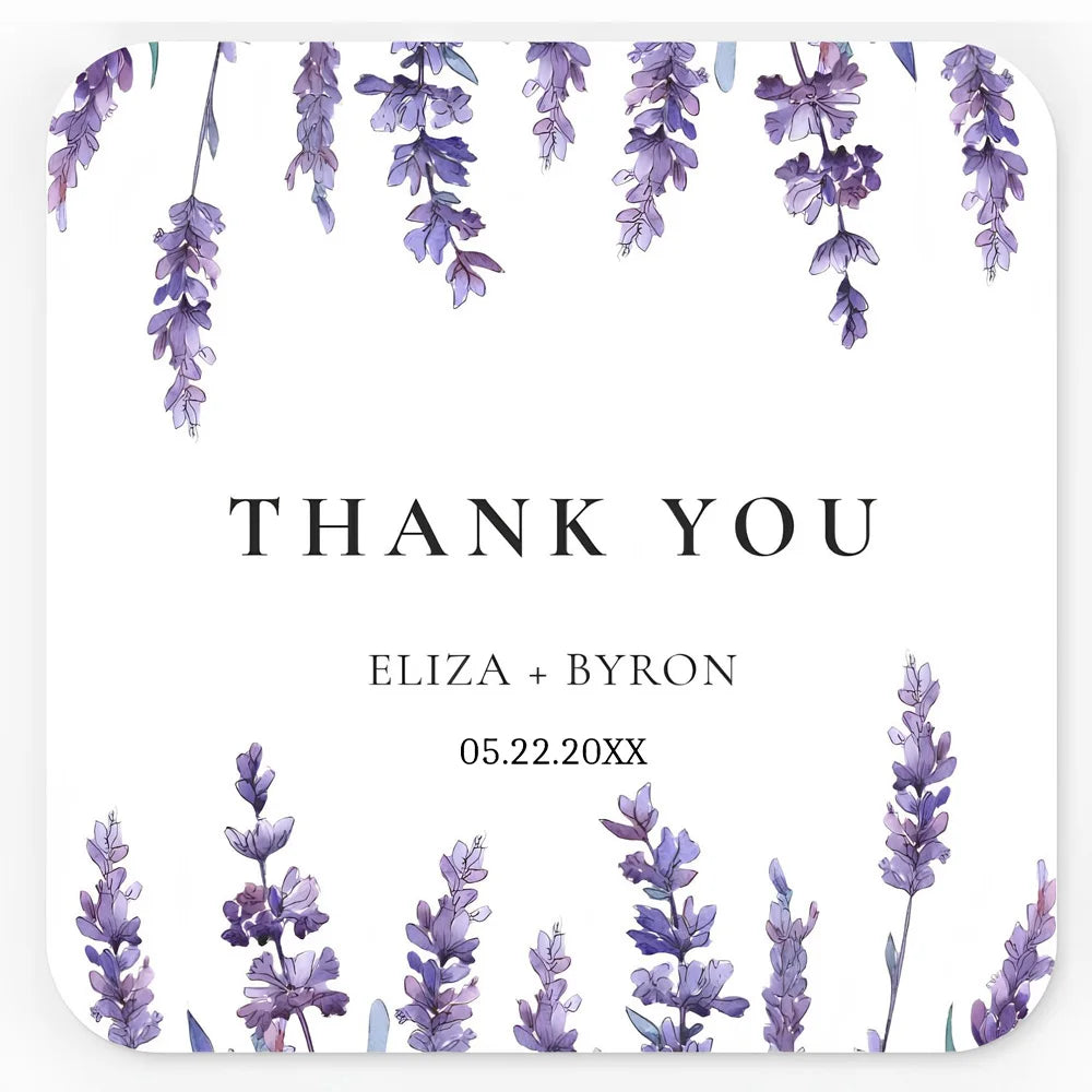 Custom Square Wedding Sticker, Personalized Wedding Stickers, Customizable Wedding Sticker, Wedding Thank You Stickers Good Vibrations