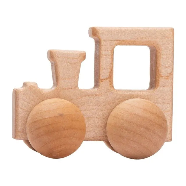 Wooden Cars Toys Maple Diy Crafts for Students Home Activities Montessori Grasping Teething Toy Newborn Birthday Gift Wood Block Good Vibrations