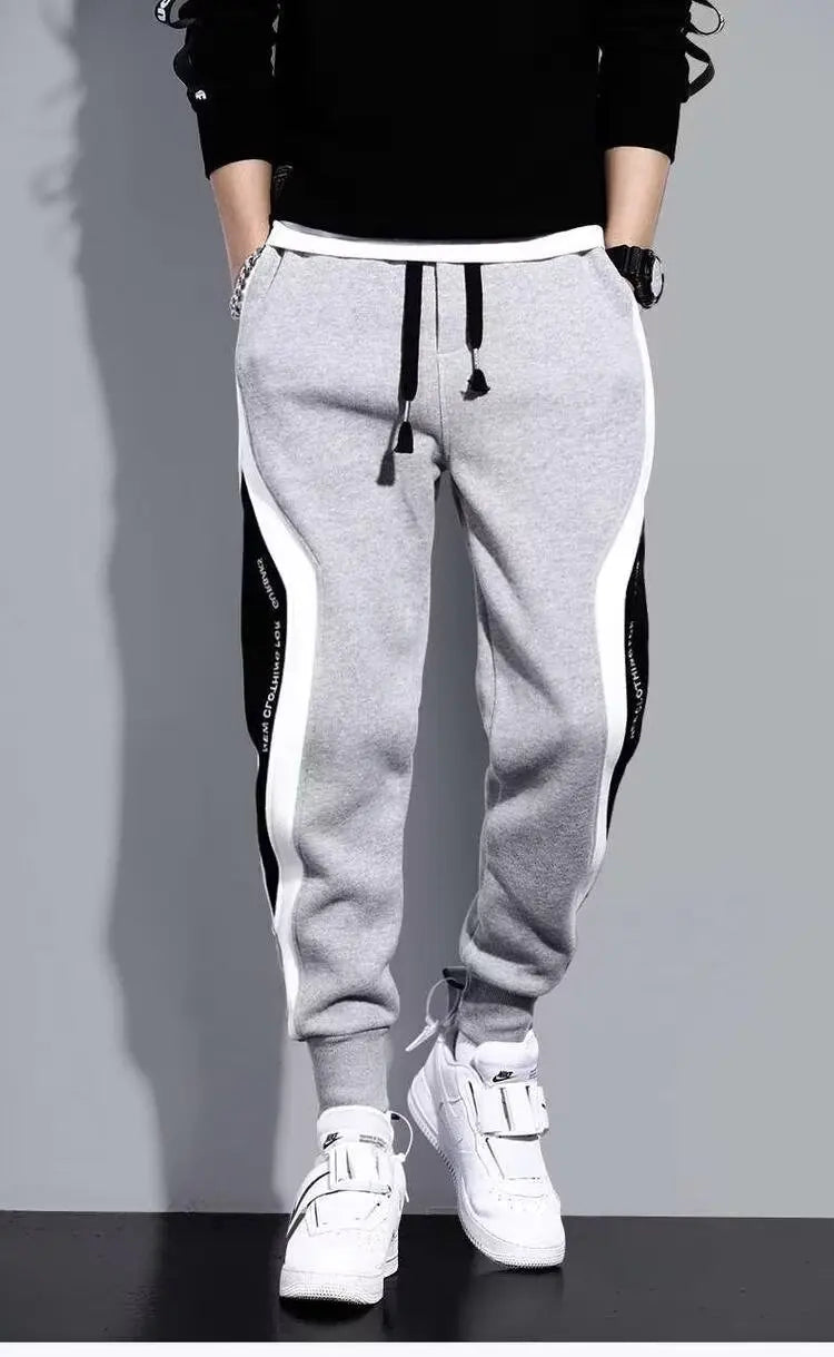 Men Black Pants Hip Hop Drawstring Jogger Fashion Comfortable Trousers Male Casual Sweatpants Loose Elastic Waist Sportswear Good Vibrations