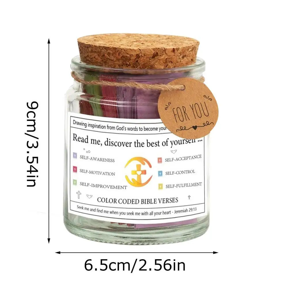Bible Verses In A Jar Prayer Cards Scripture Jar Color Coded Bible Verses In A Jar Christian Religious Bible Jar Prayer Jar Hope Good Vibrations Adult Super Store