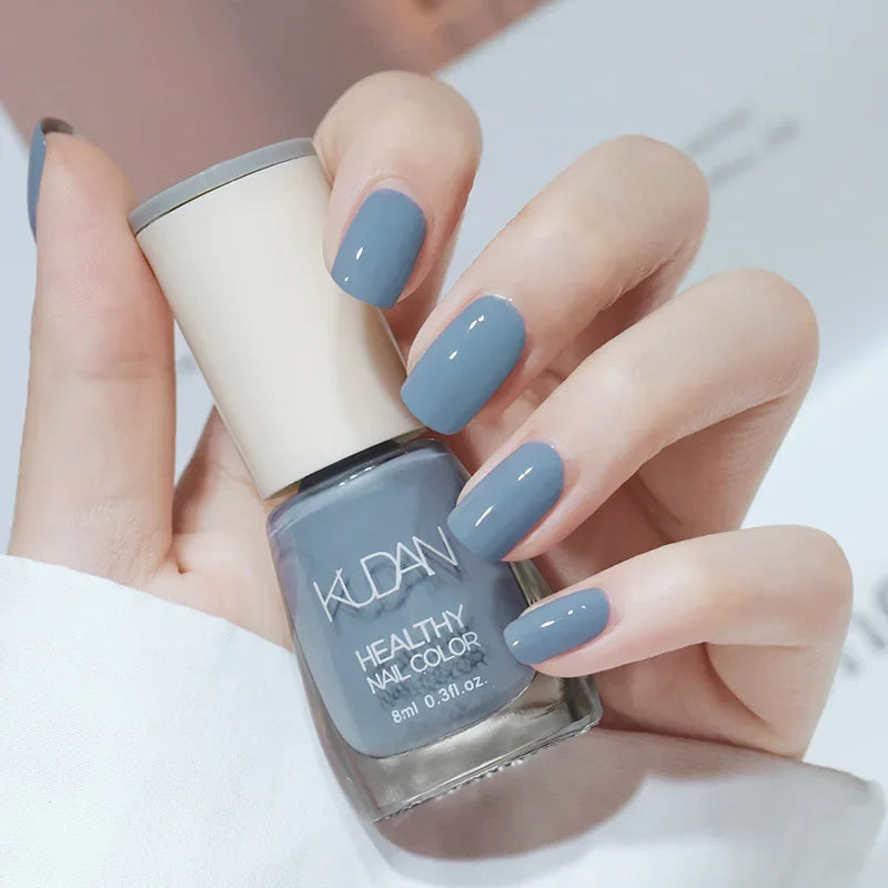 Nail Polish Without Baking Lamp White Fine Glitter Non-baking Non-peel Transparent Shiny Oil Base Coat Nude Nail Polish Good Vibrations