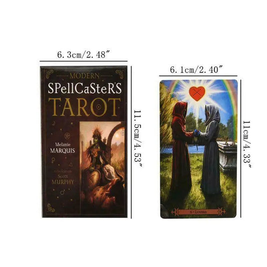 78 Cards for Beginners & Professionals – Divination Tool for Daily Guidance Modern Spellcaster’s Tarot Deck, 11.5*6.3cm Good Vibrations