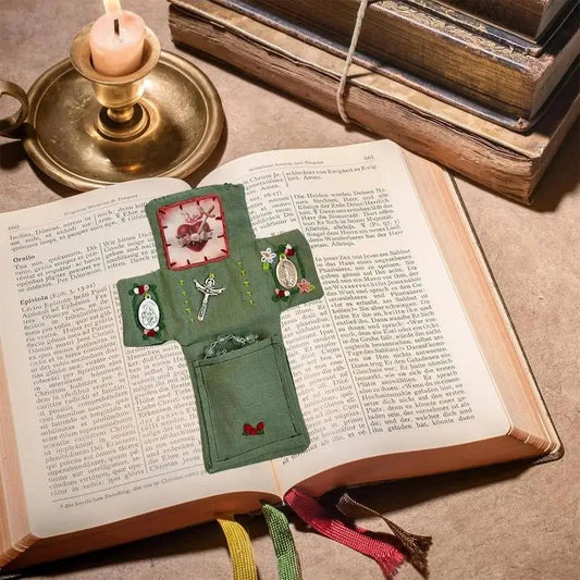 Prayer Pocket Christian Pockets Mini Prayer Quilt Pocket Shrine Encouragement Christian Spiritual Gifts for Women Teens Good Vibrations