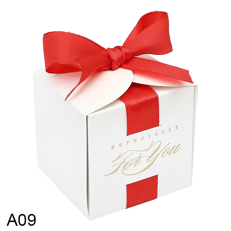 10Pcs Wedding Favors Gifts Box Souvenirs Gifts Boxes With Ribbon Candy Box Christening Baby Shower Birthday Event Party Supplies Good Vibrations