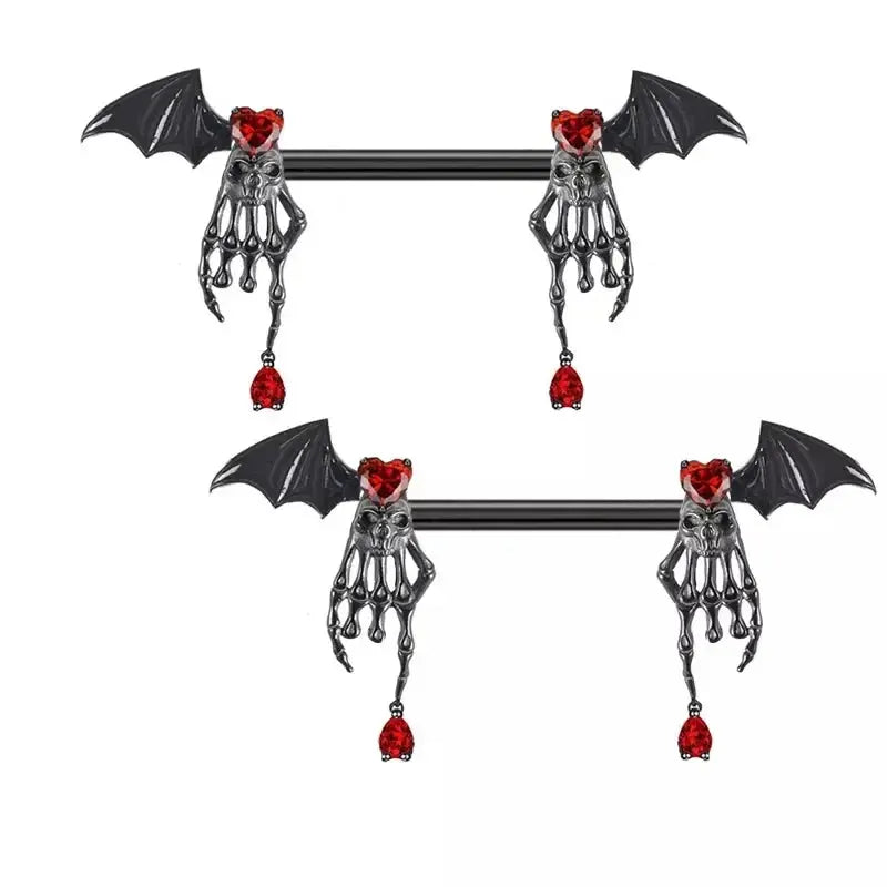 Gothic Nipple Rings Spider Skull Nipple Piercing Jewelry Halloween Body Jewelry Good Vibrations Adult Super Store