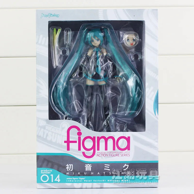 Anime FIGMA Hatsune Miku Action Figures Movable Joints Contain The Props Desktop Decoration Collection PVC Model Toys Kids Gifts Good Vibrations