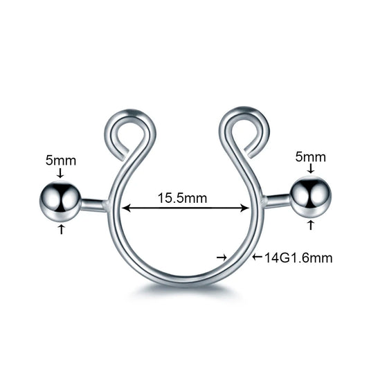 1Pair Stianless Steel Nipple Rings Piercing Jewelry Wholesale Women Sexy Clips Nipple Ring Clamps Pierced  Body Jewelry Good Vibrations Adult Super Store