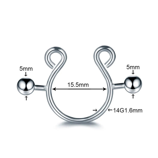 1Pair Stianless Steel Nipple Rings Piercing Jewelry Wholesale Women Sexy Clips Nipple Ring Clamps Pierced Body Jewelry Good Vibrations Adult Super Store