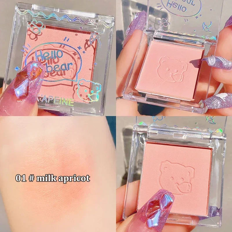 Natural Face Monochrome Blush Palette Rose Hawthorn Cheek Tint Blusher Powder Makeup Matte Peach Rouge Contour Shadow Palette Good Vibrations