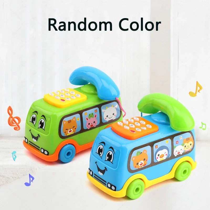 Baby Cartoon Music Car Children's Singing Phone Car Toy Educational Early Education Machine Toy Christmas Gift Random color Good Vibrations