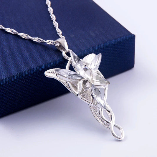 The Lord of the Rings Necklace Elf Princess Arwen Twilight Star Crystal Pendant Necklaces for Women Choker Jewelry Gift Good Vibrations Adult Super Store
