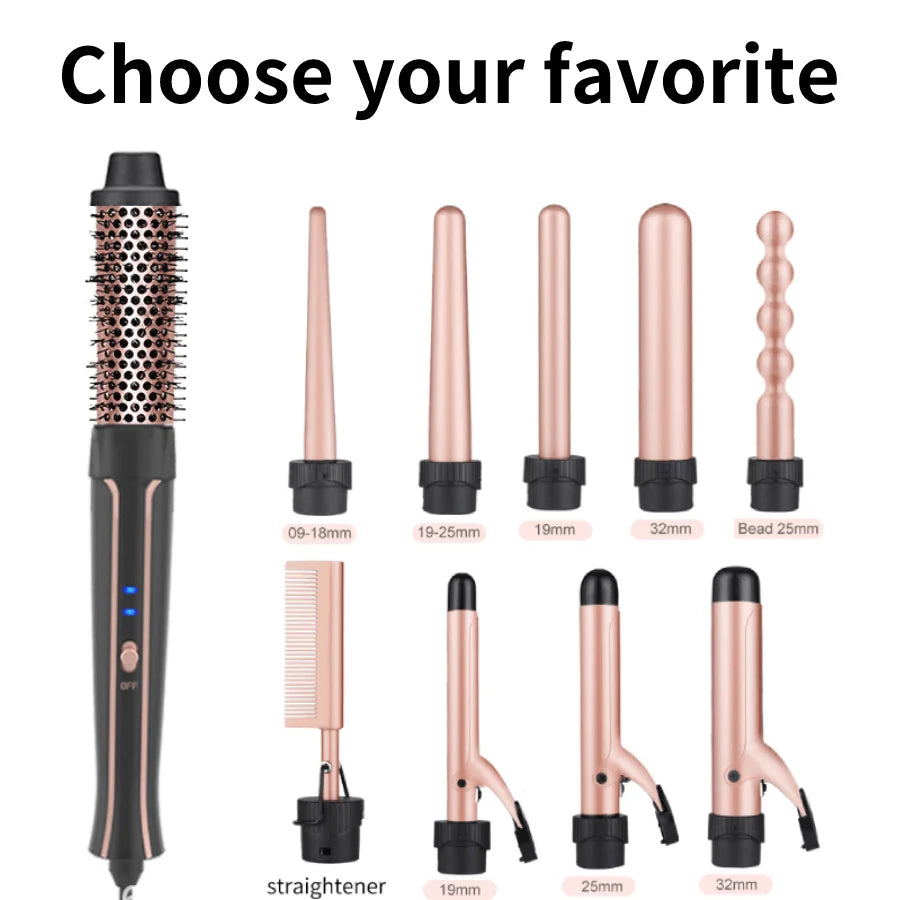 Customizable Electric Curling Iron Hair Tools Professional Roller Curls Wand Fast Heating Up Curling Iron for All Hair Types