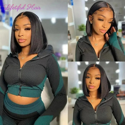 Glueless Bob Hair Wig Human Hair Ready To Wear Straight Transprent 4x4 Lace Closure Wigs For Women Glueless Wigs Human Hair Good Vibrations
