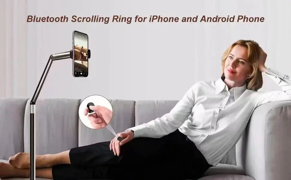 Tiktok Scrolling Ring Tiktok Remote Control Is Suitable for Iphone, iPad Bluetooth Page Turning Ring Roller, Both Camera Shutter, Short Video and Music Remote Control Function, Compatible with Ios and Android Phones Good Vibrations