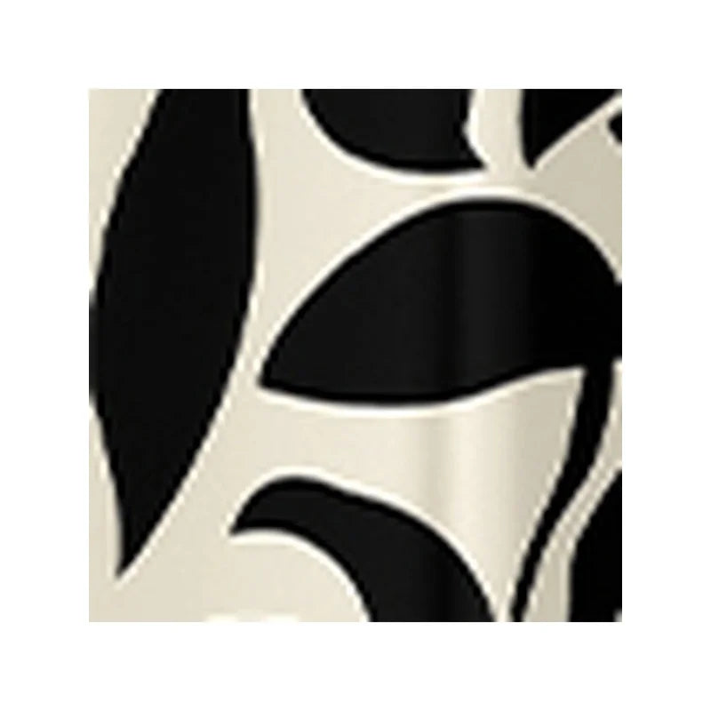 Women's plus Size Two-Piece Set Lazy Style Black Side Twisted T-Shirt And Black White Leaf Print Wide Leg Pants Casual Outfit Good Vibrations