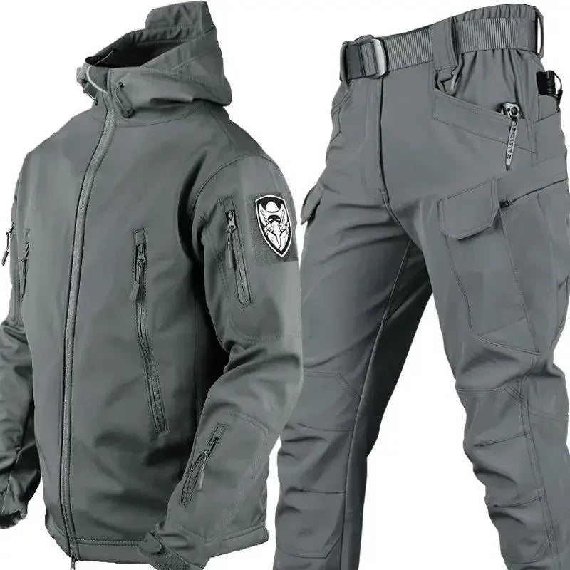 Outdoor Shark Skin Warm Suit Camouflage Plush Thickened Jacket Autumn and Winter Racing Suit Good Vibrations
