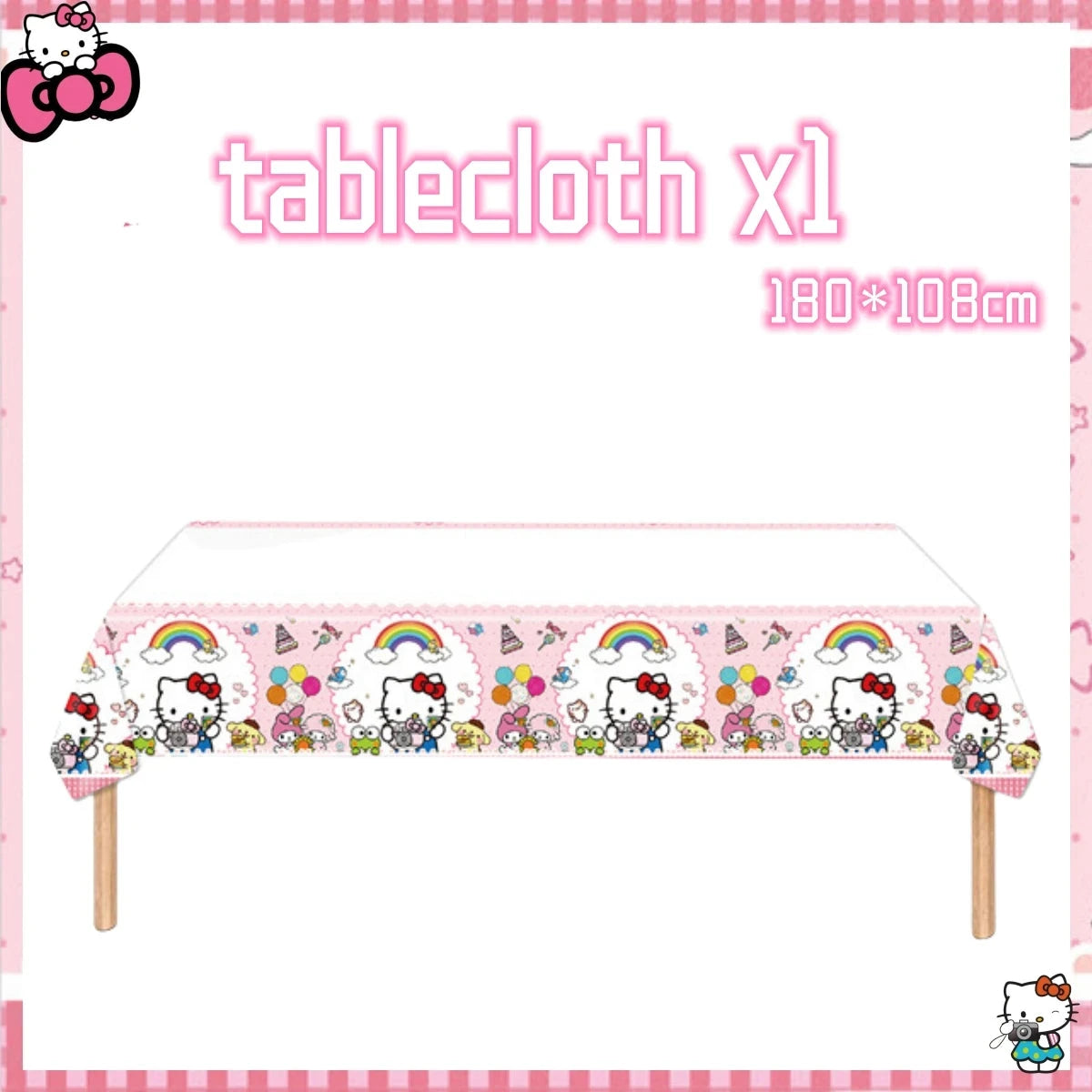 Hello Kitty Birthday Party Decoration Disposable Tableware Cup Plate Tablecloth Balloons Baby Shower Girls Party favors Supplies Good Vibrations