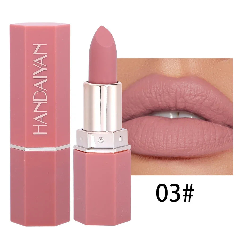 Nude Matte Velvet Lipstick Lip Liner Color Rendering Lasting Non-stick Cup Sexy Lipsticks Waterproof Beauty Lips Makeup Cosmetic Good Vibrations