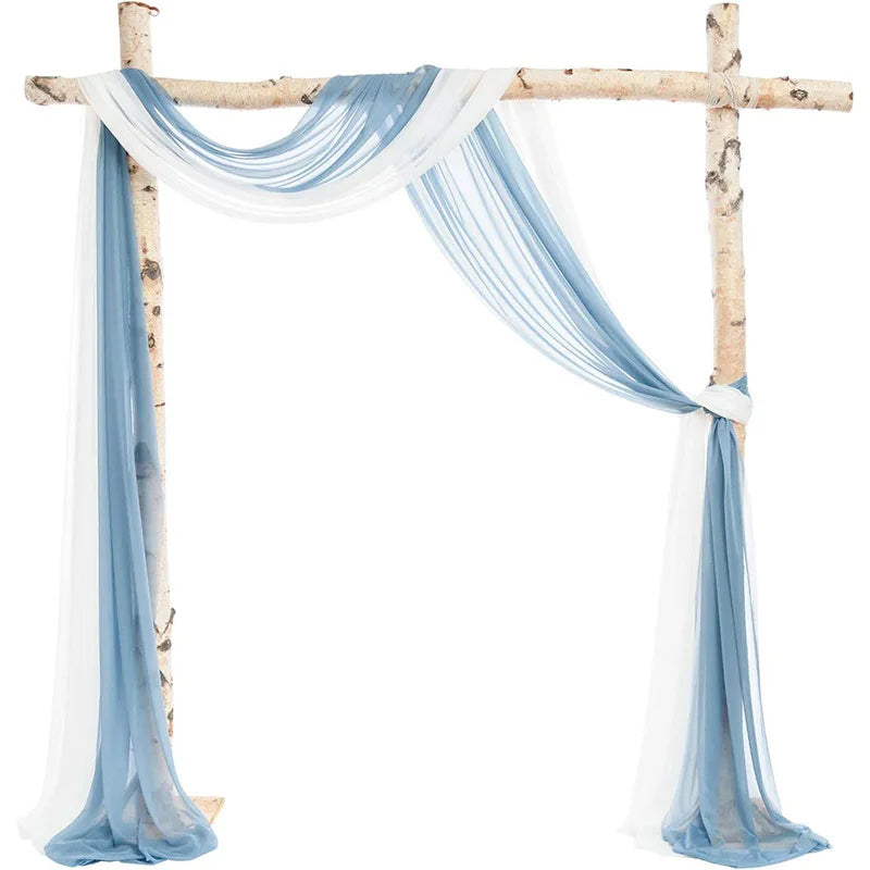 Yannew Burnt Orange Rustic Wedding Arch Flowers White Swag Drape Kit for Wedding Ceremony Reception Backdrop Floral Decoration Good Vibrations