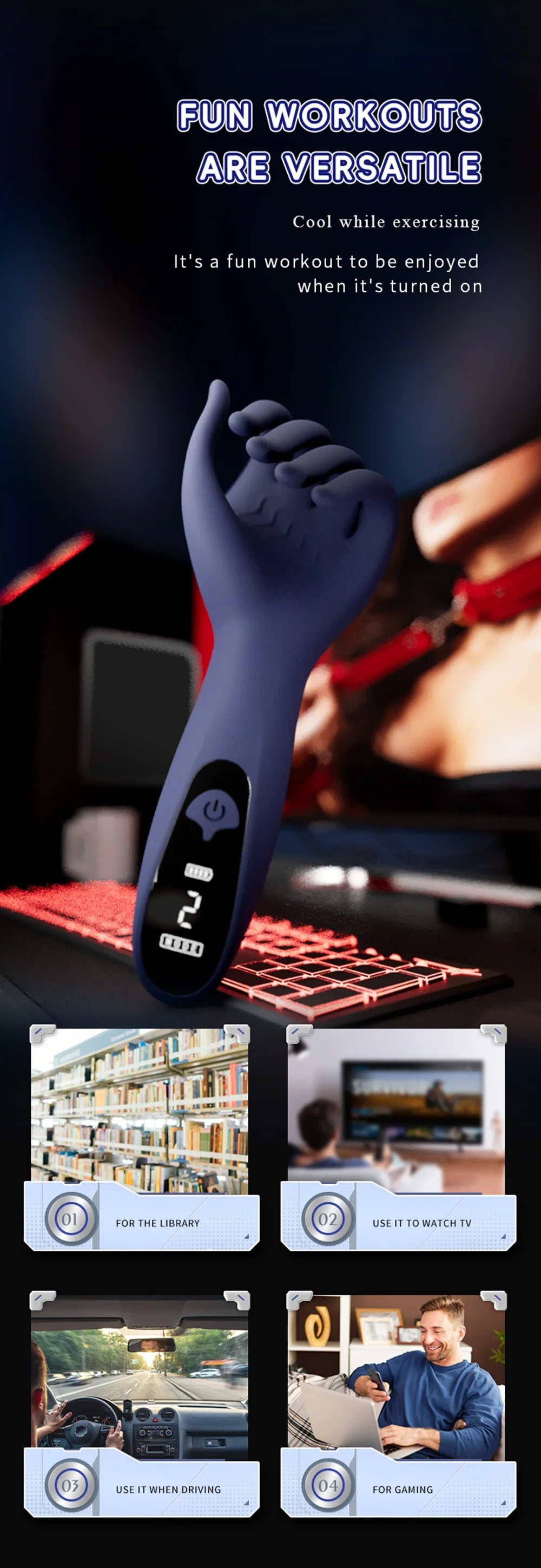 Glans Trainer for Men Powerful Vibrating Penis G Spot Masturbator Soft Fingertip Prolong Endurance Massage Vibrator Erotic Toys Good Vibrations Adult Super Store