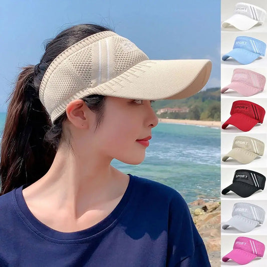 Women Hats Sunscreen Baseball Cap Outdoor Sport Leisure Sun Protection Breathable Sunshade Hat Sun Hats Ponytail Hat Good Vibrations