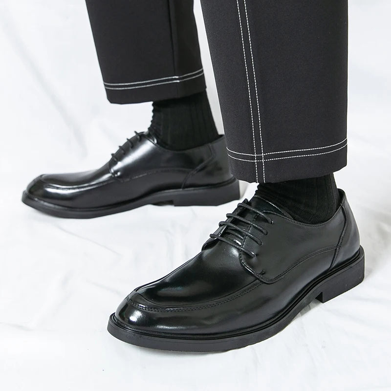 Men's Formal Dress Shoes Elegant Casual Business Luxury Italian Leather Skin Male Social Shoes Original