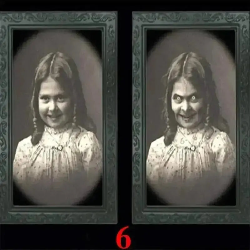 Pretty 3D Changing Face Ghost Picture Frame Halloween Decoration Horror Craft Supplies Haunted House Party Decor Halloween Props Good Vibrations