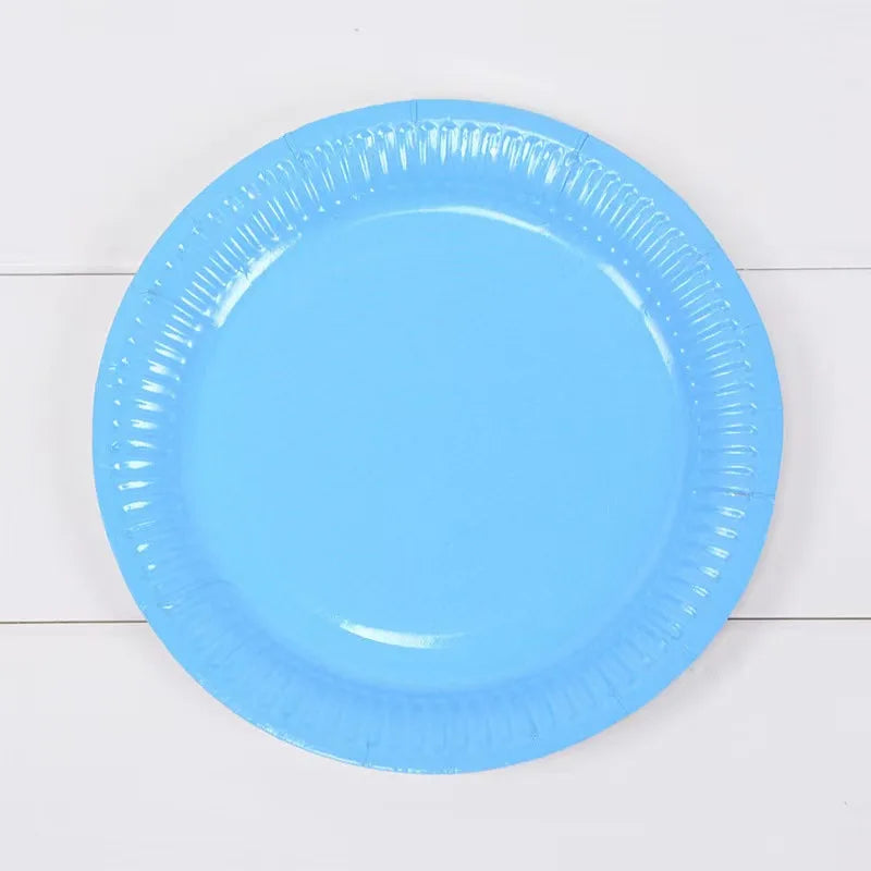 Solid Disposable Tableware Set, Party Supplies, Paper Plates, Wedding, Birthday Party Decor, Adult Favor, Black, Green, Blue, Good Vibrations