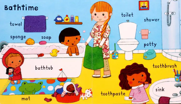 10books/set English Books Usborne Very First Words Hardcover Board Book Children's Enlightenment Educational  Picture Textbook Good Vibrations