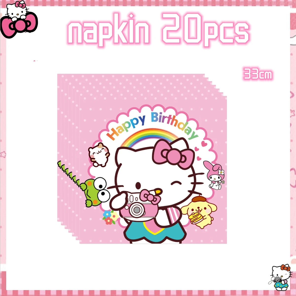 Hello Kitty Birthday Party Decoration Disposable Tableware Cup Plate Tablecloth Balloons Baby Shower Girls Party favors Supplies Good Vibrations