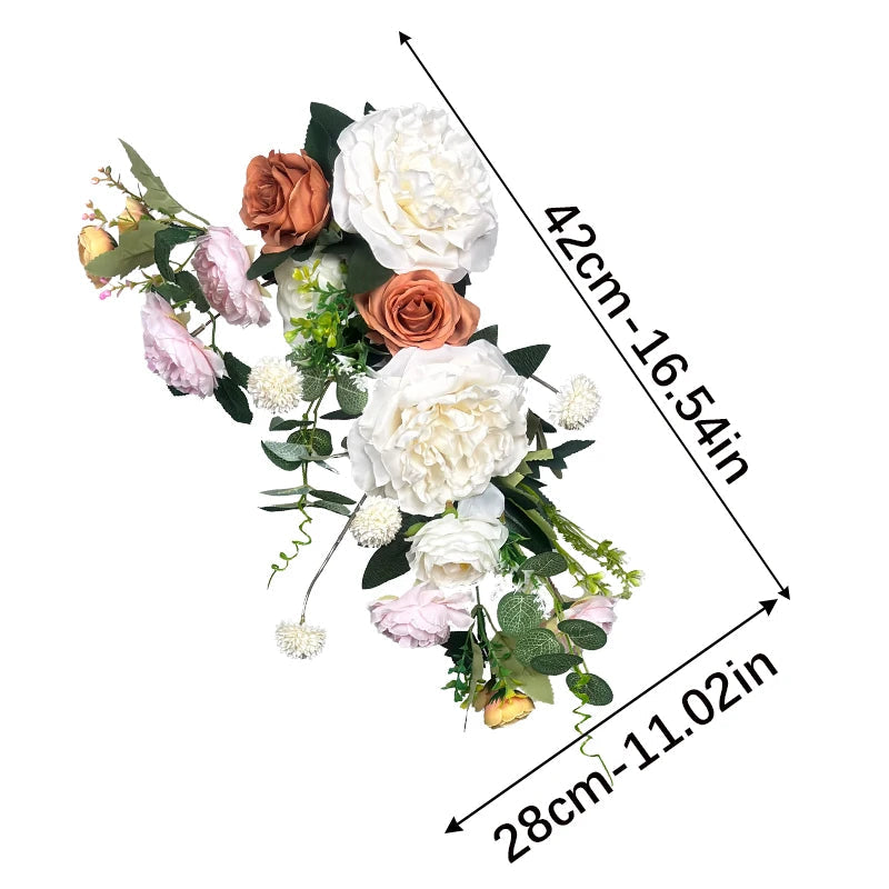 Artificial Flowers For Wedding Decoration Welcome Sign Decor Flower Guid Sign Wedding Props Floral Arrangement Flower Row Good Vibrations