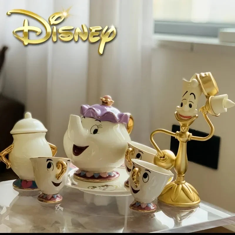 Disney Teapot Cute Cartoon Beauty And The Beast Coffee Pots Mug Mrs Potts Chip Cup Tea Cup Pots One Tea Set Droshipping Desk Gif Good Vibrations Adult Super Store