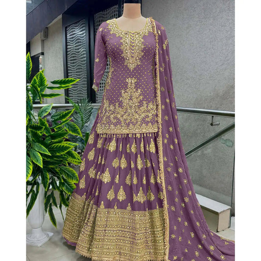 Beautiful Wedding Dresses Top Lehenga and Dupatta Elegant Wedding Wear Ensemble Good Vibrations