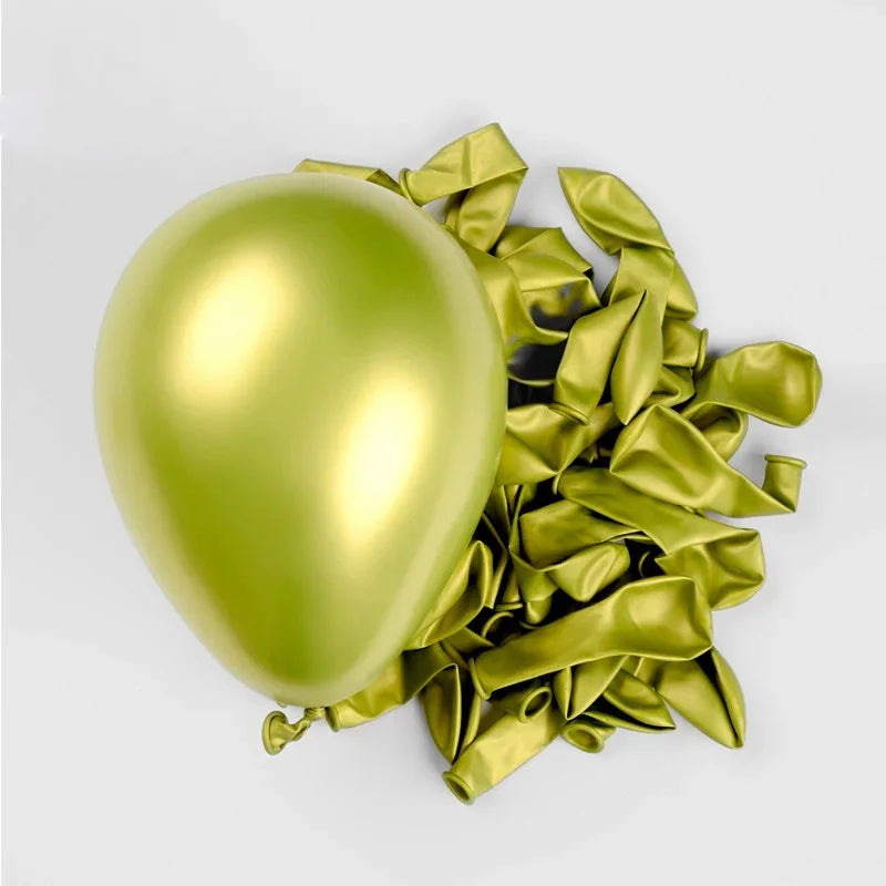 20/40pcs Metallic Balloon Gold Pink Blue Helium Ball Wedding Adult Birthday Party Decoration Chrome Latex Baby Shower Globos Good Vibrations