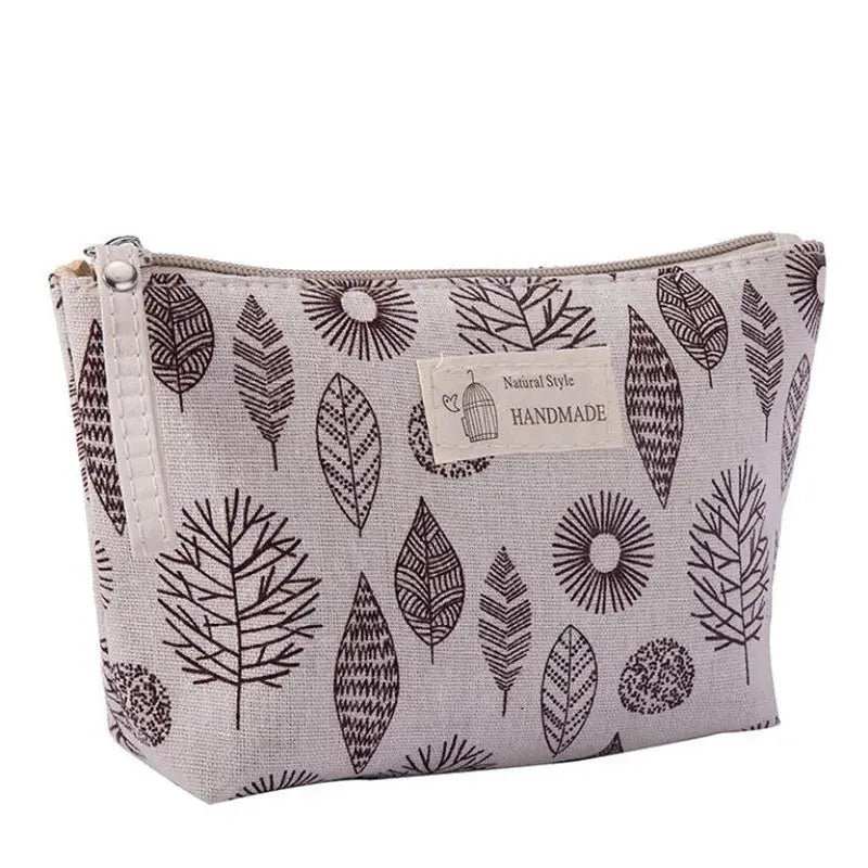 Soft Canvas Bear Tree Print Pattern Women Travel Storage Bag Toiletries Organizer Cute Cosmetic Bag Portable Make Up Bags Case Good Vibrations