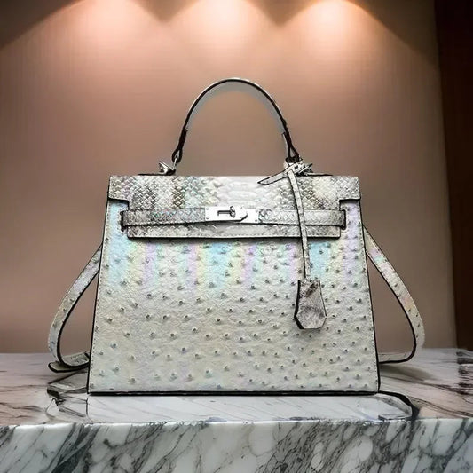 Elegant Retro Satchel Bag - Designer Crossbody Purse With Vintage Textured Finish And Modern Functionality Good Vibrations