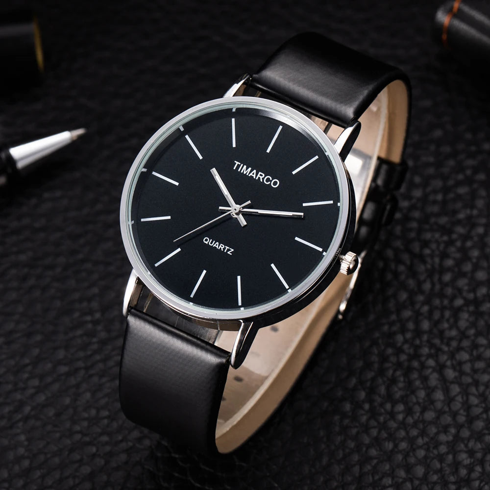 Women's Watches Simple Style Watch Fashion Metal Round Dial Analog Quartz Watch for Men Women Minimalist Watch Quartz Clock Good Vibrations