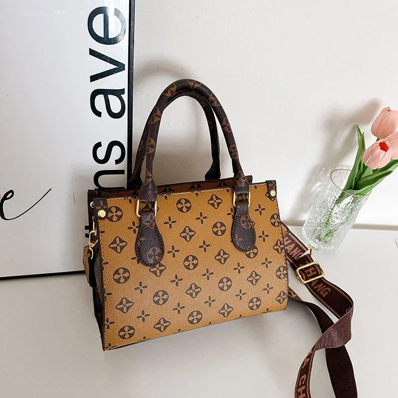 Classic Elegant Leather Handbag For Women Luxury Designer Crossbody Bag Versatile Shoulder Tote Purse Stylish Ladies Messenger Good Vibrations