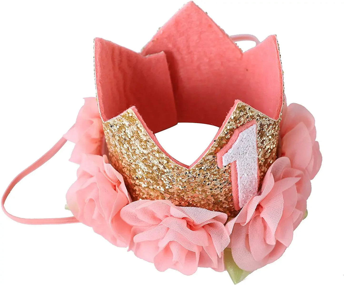 One Year Old Birthday Party Decor Pink Crown Hat Rose Princess Theme Parti Supplies Happy 1st Girls Favor Birthday Party Decor Good Vibrations