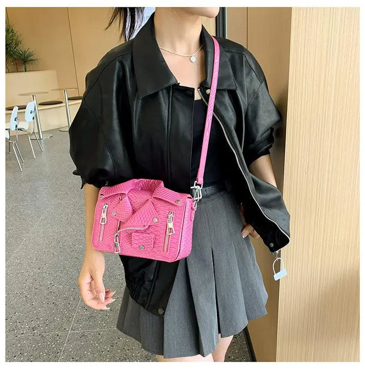 Fashion Jacket Design Crossbody Bag PU Clothes Shape Women Handbag Purse Brand Designer Lady Shoulder Bags Luxury Women's Bag Good Vibrations