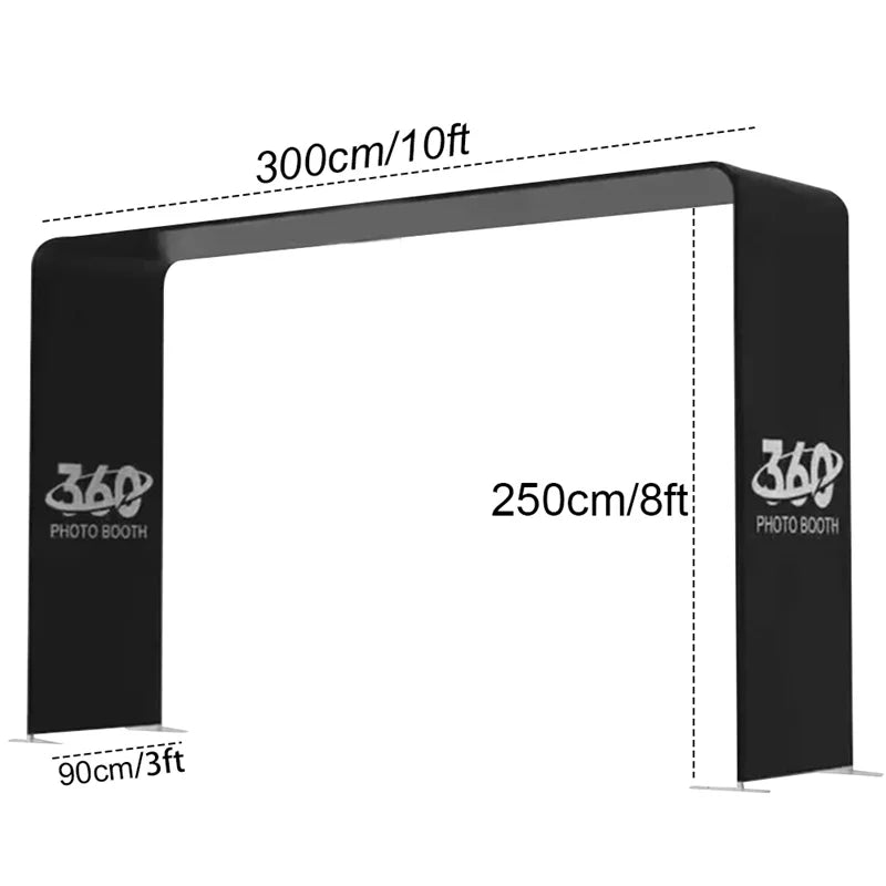 7-15ppl Portable photo booth 360 selfie overhead 360 photo booth automatic with ring light,Free Logo,for parties wedding event Good Vibrations