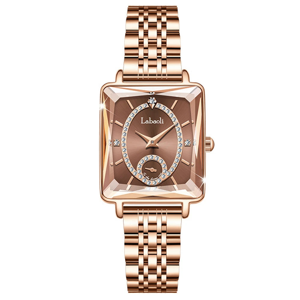 Fashionable Luxury Watches For Woman Diamond Studded Dial Waterproof Steel Strip Quartz Watch reloj часы женские наручные Good Vibrations