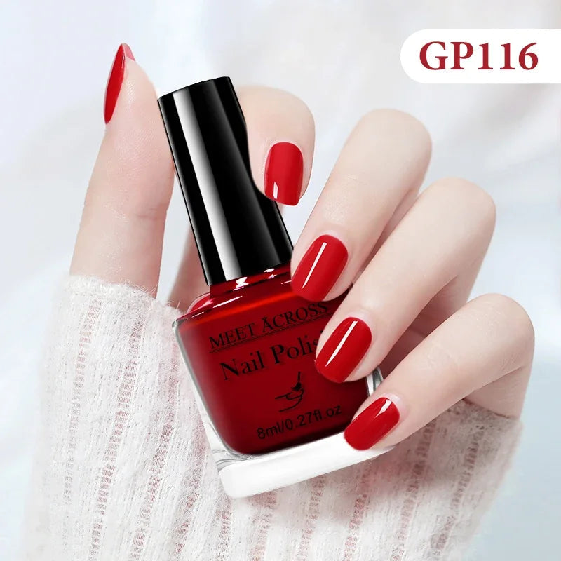 8ml Water-Based Nail Polish 48 Colors Long Lasting Quick Drying No Need of Lamp to Cure Nail Supplies Vernis for Nails Manicure Good Vibrations